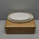 famiware Serving Platter, 16/14.6/12.9 Inch Serving Dishes for Entertaining, Party Serving Trays for Food, Buffet Oval Platters for Food, Large Plates for Bread Turkey Cheese Appetizer, Matte White