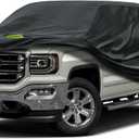 Kaugung Truck Cover Waterproof Custom Fit GMC Sierra 1500-3500 Double 6.5' Bed (2014-2025), 7 Layers Heavyweight Pickup Car Cover Outdoor Indoor Sun UV Rain Snow Wind Protection (Black)