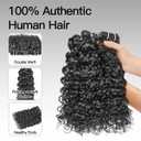 Wequeen 16A Deep Wave Water Wave Human Hair Bundles 100% Unprocessed Brazilian Virgin Hair Quick Weave Bundles Human Hair Extensions Real Human Hair,Water Wave 24 26 28 Inch
