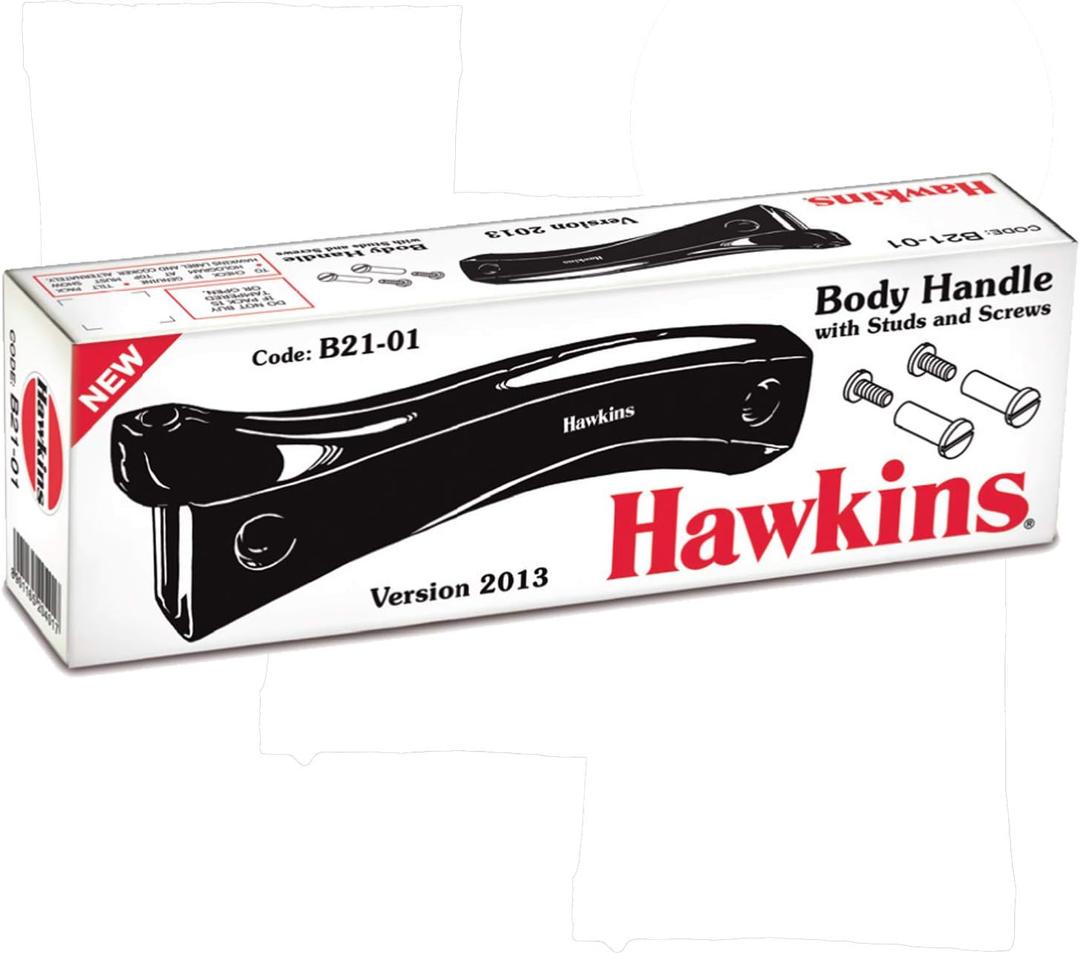 HAWKINS Body Handle Pair with Stud and Screw for 1.5 Litre to 12 Litre Pressure Cookers Stainless Steel Pressure Cookers (BP BH95), Black, Standard, Lever