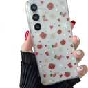 ZTOFERA Clear Christmas Case for Samsung Galaxy S24 Plus 6.7 inch,Cute Merry Christmas Pattern Phone Case Gifts Translucent Silicone Hard PC +TPU Bumper Shockproof Protective Cover-Christmas Gift