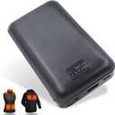 16000mAh 7.4V Heated Jacket Battery for Ororo Heated Jacket/Vest, Rechargeable Power Bank with DC/USB/Type-C Output for Heated Hoodies (7.4V)