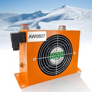 AJ0607T-CA 12VDC 48W Small Hydraulic Oil Cooler 20L/min Air Cooled Oil Radiator Heat Exchanger Low Noise and Power Usage