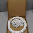 JIHXYER Flexible Bendable Ceiling Curtain Track, 9.8ft (3m) Curved, PVC, Metal, Plastic & Stainless Steel, White, Ceiling Mounted