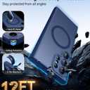 CANSHN Designed for Samsung Galaxy S24 Ultra Case [Full Camera Protection] [Compatible with MagSafe] Translucent Matte Shockproof Protective Phone Cover 6.8 Inch - Deep Blue