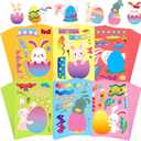 2 x Easter Stickers DIY Easter Stickers for Eggs Bunny Stickers for Easter Egg Decorating Stickers Game Toys Gift Party Favor Supplies(24 Sheets)