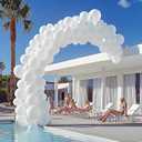 2 x JOYIN 150 Pcs White Balloons, Different Sizes 18 12 10 5 Inch White Latex Balloon Arch Kit with Instruction for Birthday Decoration Party Graduation Wedding Holiday