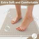 Non Slip Bathtub Mat and Shower Mat, Machine Washable Anti Slip Shower Mats for Inside Shower with Suction Cups & Drain Holes