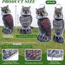 8 Pack Owl Decoys to Scare Birds Away, Fake Owls Scarecrow Yard Lawn Sign with Stakes Pest Repellent Bird Deterrents Waterproof Plastic Owls Decorations for Gardens Patio Outdoor(2 Pattern)