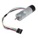 25GA370 DC Encoder Metal Gearmotor 12V High Speed 150RPM Gear Motor with Two-Channel Hall Effect Encoder for DIY Parts