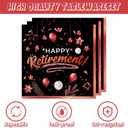40pcs Retirement Party Decoration,include 20 dessert plate, 20 Napkin,Used for Rose Gold and Red Retirement Party Supplies