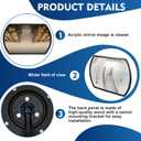 Geetery 2 Pcs 18" x 12" Garage Convex Security Mirror Outdoor Indoor Round Rectangular Acrylic Traffic Corner Mirror Blindspot for Wall Parking with Protective Film for Driveway