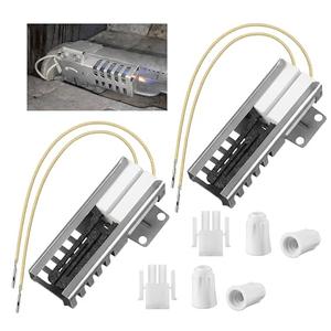 Dreyoo 2 Pack Gas Oven Igniter Compatible with DG94-00520A Gas Range Oven, Flat Ovens Igniter Connector Plug and Ceramic Nuts Compatible with GE/Hotpoint/WB13K21/501a