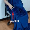 USB Heated Blanket, Heating Lap Blanket Throw, Wearable Soft Outdoor Cozy Travel Throw for Stadiums, Picnics, Travel, Camping, Hiking, and Wheelchair Use, Dark Blue