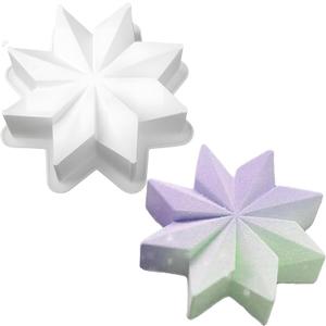Snowflake Silicone Cake Molds for Baking Christmas Silicone Cake Pan Tools，Birthday Mousse Cake Bakeware Diy Toast Bread Baking Tool Chocolate Mold Jelly Pudding Molds, Large