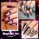 MEET ACROSS 8pcs Cat Eye Gel Nail Polish Set,Soak off UV LED Lamp Gel Nail Polish Cat Eye Gel Set (SET-4, 8pcs) (2 Fl Oz (Pack of 1))