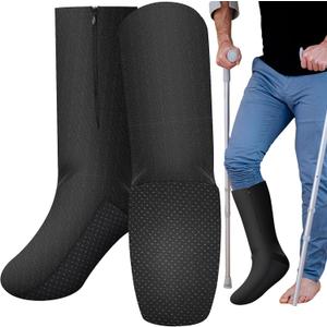 Liitrsh 4 Pcs Non-slip Leg Cast Cover Cast Sock Cover for Foot Surgery Recovery Supplies Plaster Stocking Protective Below the Knee Leg Sleeve for Foot Men Women