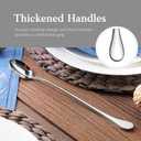 dhrbsx Long-Handled ice Tea Spoon, Cocktail stir Spoons, Stainless Steel Coffee Spoons, ice Cream Scoop Set of 8 (pointed, Silver)