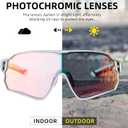 ROCKBROS Photochromic Sunglasses for Men Cycling Sunglasses Sports Bike Glasses, One Size