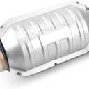 2.25" Inlet/Outlet High Flow Universal Catalytic Converter Direct-Fit with O2 Port & Heat Shield (EPA Compliant)