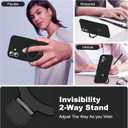 SKYLMW Designed for iPhone 16 Case with Magnetic Invisible Stand Compatible with Mag-Safe Military Drop Tested Shockproof Silicone iPhone 16 Phone Cases for Women Men 6.1'', Black