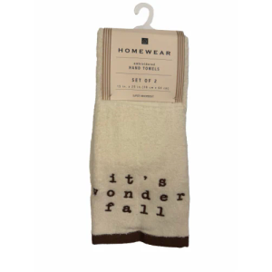 Homewear Embroidered Hand Towels - It's Wonder Fall, 2 pk