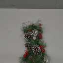 Christmas Berry Picks with Pine Cones & Holly Stems, Artificial Red Berry Evergreen Pine Branch Sprays for DIY Xmas Garland Wreath, Holiday Floral Arrangement Decorations(red 1)