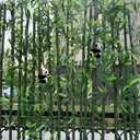 Artificial Bamboo Tree (Green, 4FT/1.2M, Artificial Bamboo Tree 4FT (20 Pack))- UV Resistant Outdoor Indoor Faux Bamboo Screen with Zip Ties & Accessories