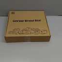 Corner Bread Box for Kitchen Countertop, Black Bread Storage Container for Homemade Bread, Two Layer Breadbox under Cabinet Mount, Large Bread Holder for Kitchen Counter, Pantry Shelf, Black