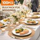 100 Pieces Fall Burlap Placemats, 11.8 Inches Burlap Round Reusable Placemats Brown Table Mats Circle Rustic Table Decorations for Wedding Christmas Dinner Holiday Farmhouse Supplies