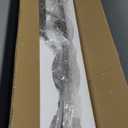 5 Light Brushed Nickel Vanity Lighting Fixture with Milky White Glass Shade for Bathroom Over Mirror, 40 Inches