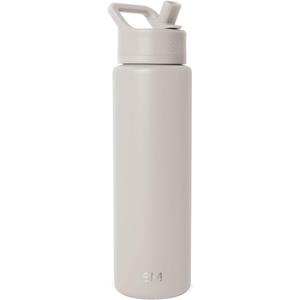 Simple Modern Water Bottle with Straw Lid | Vacuum Insulated Stainless Steel Metal Thermos | Reusable Leak Proof BPA-Free Flask for Sports Gym | Summit Collection | 30oz, Almond Birch