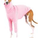 Dog Fleece Sweater Turtleneck Long Sleeve Pullover Sweatshirt Warm Puppy Clothes for Small Dogs (Pink) S