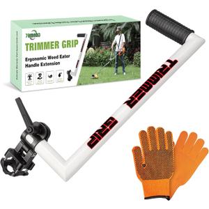 Upgraded Ergonomic Trimmer Grip, String Trimmer Handle, with Trimmer Shoulder Harness, Weed Eater Handle Extension for Trimming, Weedeater Handle Grip for String Trimmer, Lawn Care 17in