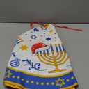 Hanukkah Christmas Tree Skirt 36 Inches, Candlestick with Hat Pencil Tree Skirt, Winter Xmas Tree Mat for Home Party Holiday Decorations