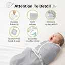 KeaBabies 2-Pack Organic Baby Swaddle Sleep Sacks - Swaddles for Newborns, Infant 0-3 Months, Baby Girls, Boys, Soft & Snug Newborn Sleep Sack, Nursery Swaddling Blankets (Nordic) (One Size)
