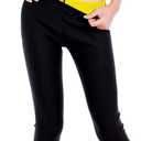 Vinmin Womens Hot Thermo Body Shaper Neoprene Slimming Pants Thighs Workout Sauna Suit Waist Tummy Control for Weight Loss (Black, M)