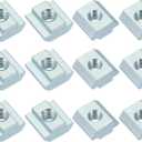 PATIKIL M10 Sliding T Nuts, 12 Pcs Hammer Head Fastener Nut Thread T Slide Drop in Nuts for European Standard 4545 Series 10 mm T-Slot Aluminum Extrusion Profile