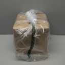 8 Inch Plant Pots: Ceramic Planter with Drainage Hole & Saucer - Flowerpot for Indoor & Outdoor Plants - Beaded Embossed Design White - with Separate Tray