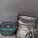 Herrfilk Electric Lunch Box Food Heater, 3 in 1 Ultra Quick Heated Lunch Boxes for Adults, 12V/24V/110V Portable Food Warmer for Car/Truck/Office With Fork Spoon and Insulated Carry Bag