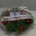 20 Inch Pre-Lit Christmas Wreath, Lighted Christmas Wreaths for Front Door Timer 8 Modes 30 Warm White&Colored Changing Lights 4 Pine Cones 12 Red Berried Xmas Wreath for Home Door Wall Indoor Outdoor