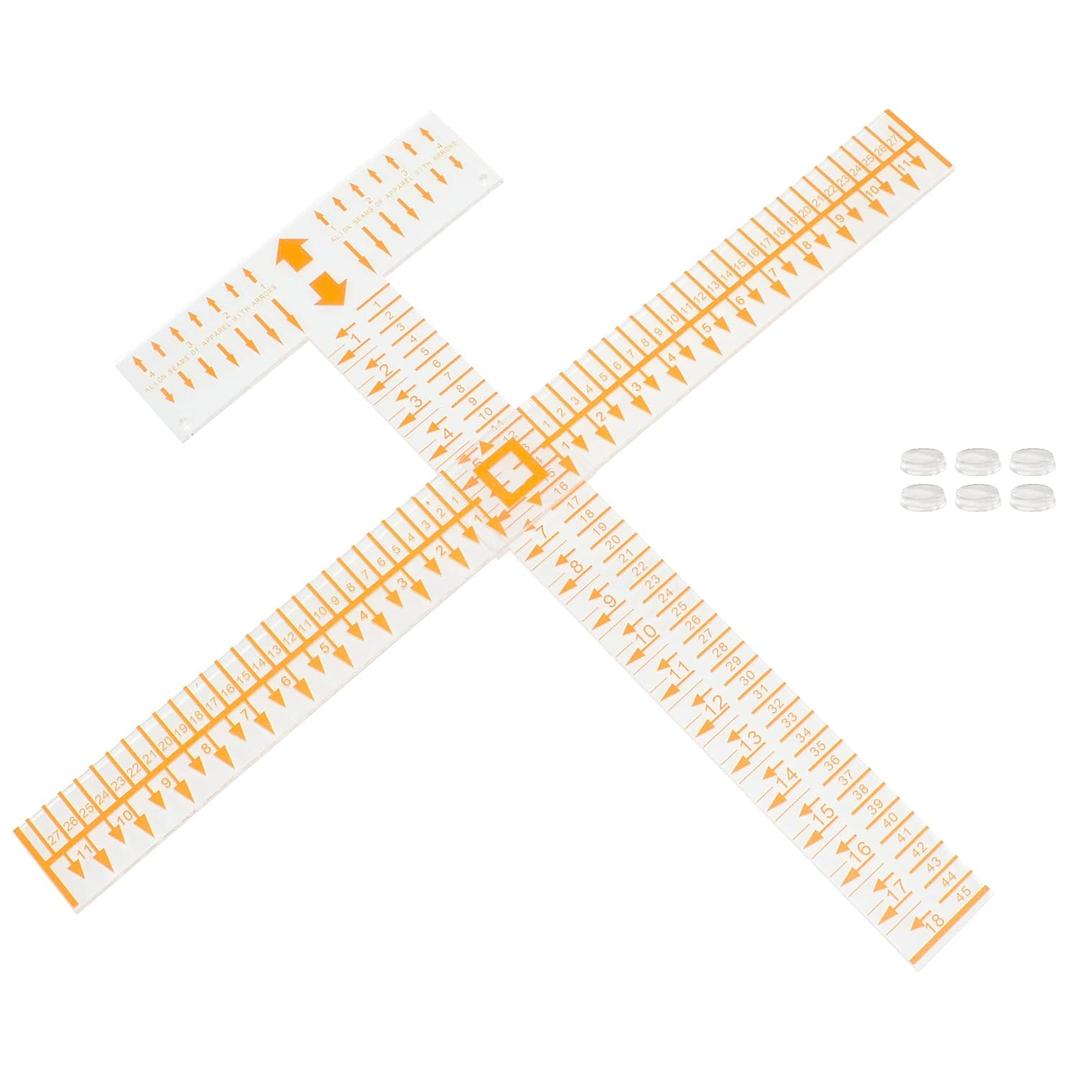 T-Shirt Alignment Ruler Guide Tool Set with Acrylic to Center Designs for Easy Make Sewing Adult Kids Children Little Boys Tee Clothing, Transparent