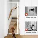 beeNbkks Extra Tall Cat Gate, 79" Tall Anti-Climb Clear Pet Barrier