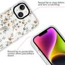 Magnetic Phone Case for iPhone 14/iPhone 13,Compatible with MagSafe,Clear with Floral Pattern Phone Cover for Girls Women,Slim Fit TPU Shockproof Cell Phone Case