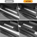 4PCS Car Door Edge Guards Door Sill Protector for Chevy Tahoe & GMC Yukon 2021-2026 Accessories ABS Plastic Material Matte Black Car Door Threshold Protection