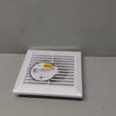 4 Inch Fit - White Plastic Vent Cover - Exhaust Dryer Vent Cover - Built-in Protection Screen and Screws Included - Outside Dimensions: 6.7 x 6.7 Inches