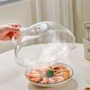 Microwave Splatter Cover for Food,Clear Microwave Splash Guard Cooker lid with Handle,BPA-Free,Soft Plastic