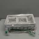 Metal Baskets for Organizing - Set of 3 Black Metal Basket with Liner, Wooden Decorative Baskets for Home Decors, Bathroom Decor & Kitchen Decor, Wooden Wire Basket Storage(1 Large, 2 Small)