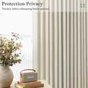 Linen Curtains 100 Inches Long for Living Room 2 Panels Set Neutral Farmhouse Thick Flax Burlap Rings Hooks Back Tab Viral Pinch Pleated 100 Inch Curtain Drapes for Dining Bedroom Tan Beige