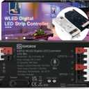 WLED Controller with Mic,5-24V ESP32 LED Strip Lights Controller Webserver Control (WS2812B,WS2811,SK6812) LEDs,SPI Based Chipsets WS2801 APA102,Remote Light Control